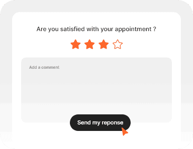 Interface de gestion des retours clients avec notation et commentaire.