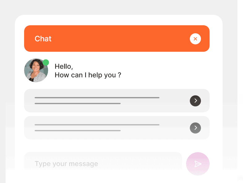 Interface de chat pour la gestion des interactions clients sur Apenday.